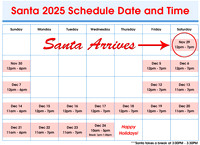Santa Schedule for Website 2025